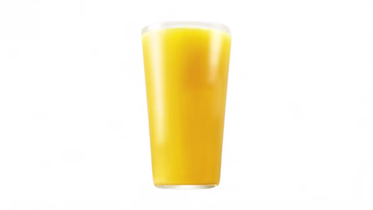 A glass of orange juice